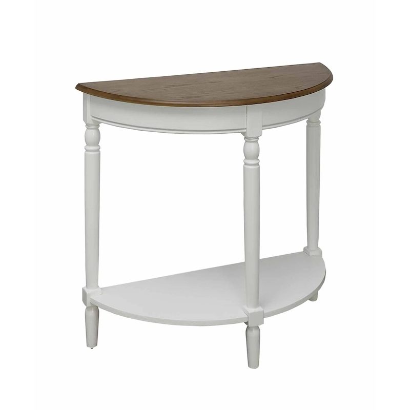 Convenience Concepts French Country Half-Round Entryway Table with Shelf