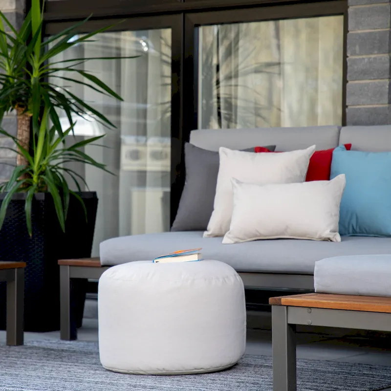 Waterproof Ottoman Pouf - Indoor/Outdoor - Multiple Colors Available