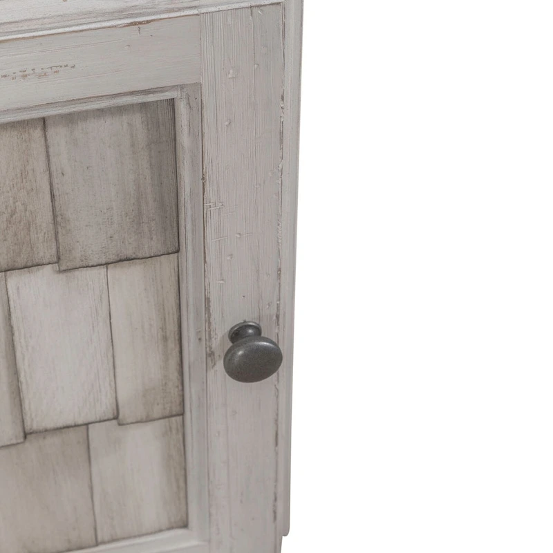 River Place Riverstone White & Tobacco Accent Cabinet