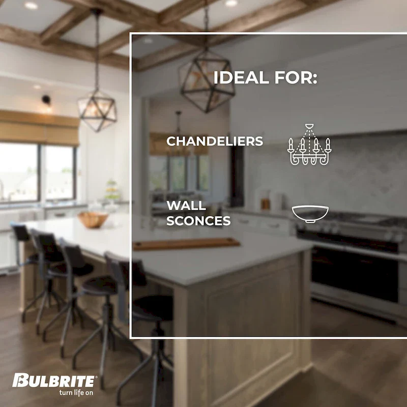 Bulbrite Spunlite Pack of (4) 4 Watt Dimmable C15 LED Filament Light Bulb with Satin Glass Finish and Medium (E26) Base