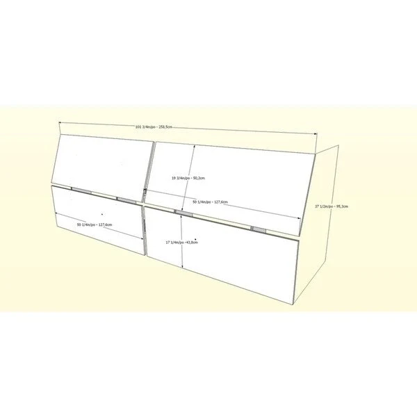 Nexera Denali 4 Piece Bedroom Set, Walnut and White