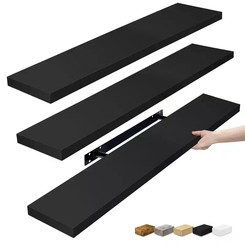 3 Pack (35x9) Sorbus Long Floating Wall Shelves for Bedroom, Decor, Kitchen, Living Room - for Trophies, Frames, Bookshelf