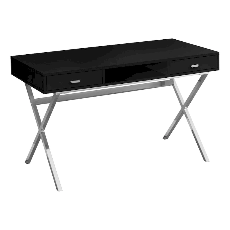 Monarch Specialties 48  Desk with Drawers and Open Shelf