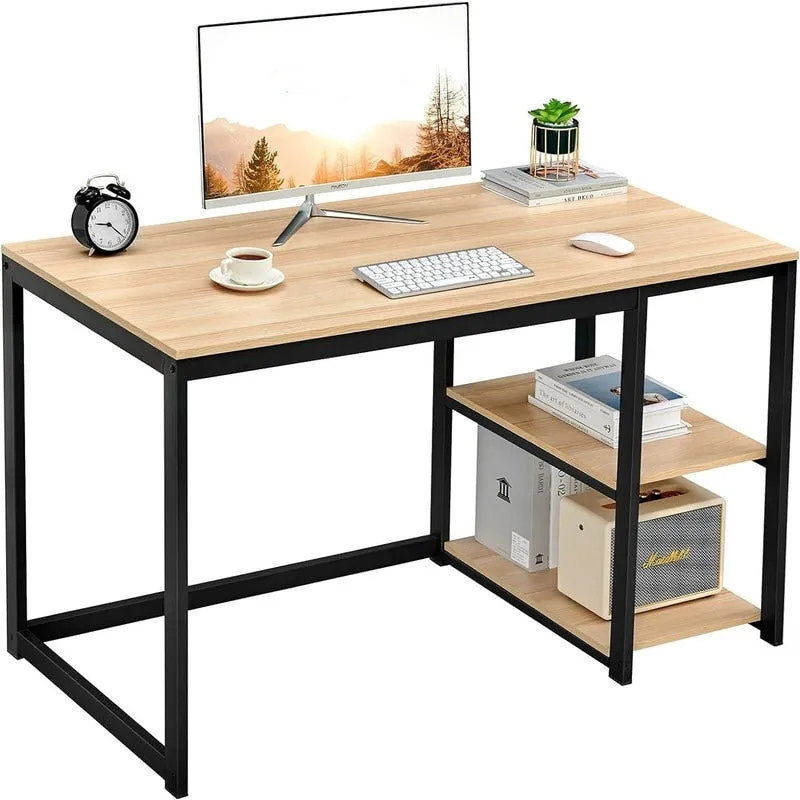 Computer Desk with 2-Tier Shelves - 40 Inch