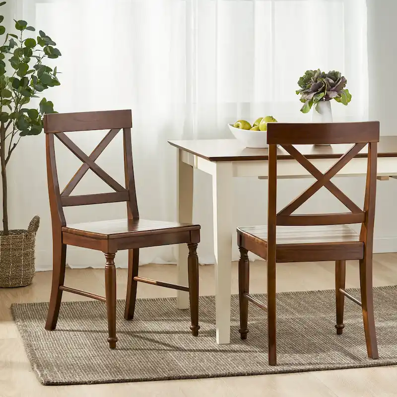 Rovie Acacia Wood Dining Chair (Set of 2) by Christopher Knight Home