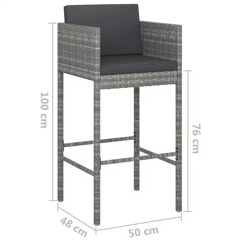 vidaXL Garden Bar Set with cushions