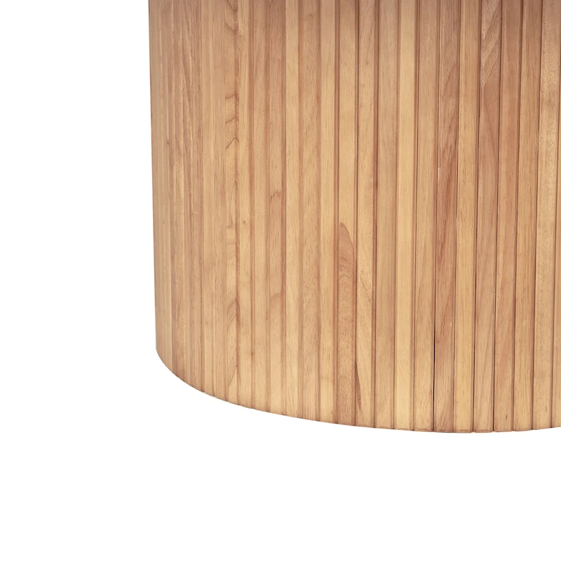 Pedestal Wood Round Coffee Table