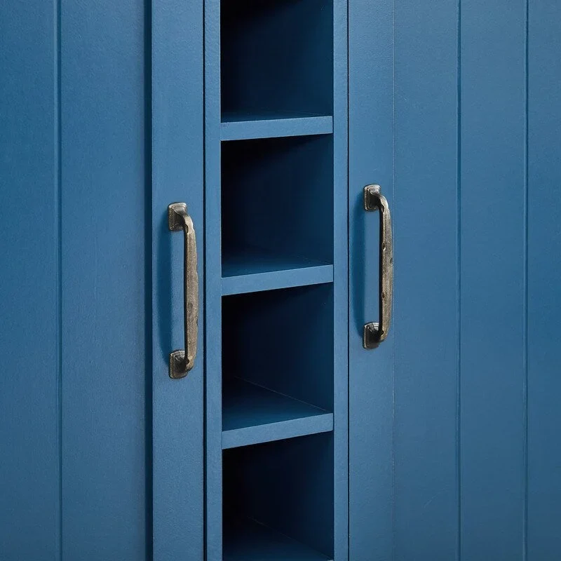 47  Marbling Countertop Buffet Bar Cabinet w/ Glass Holders