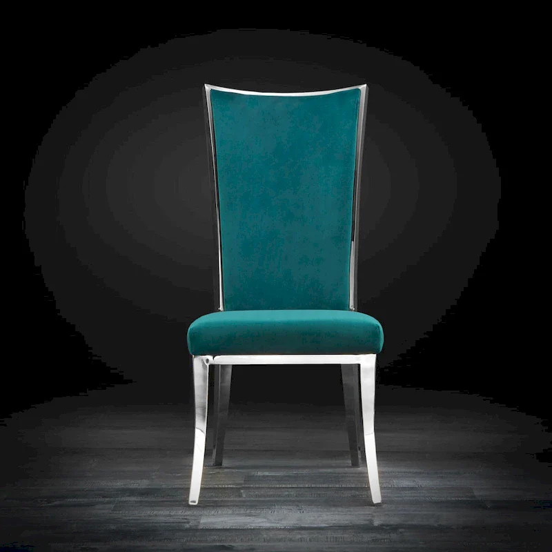 Silver Stainless Steel Dining Chair