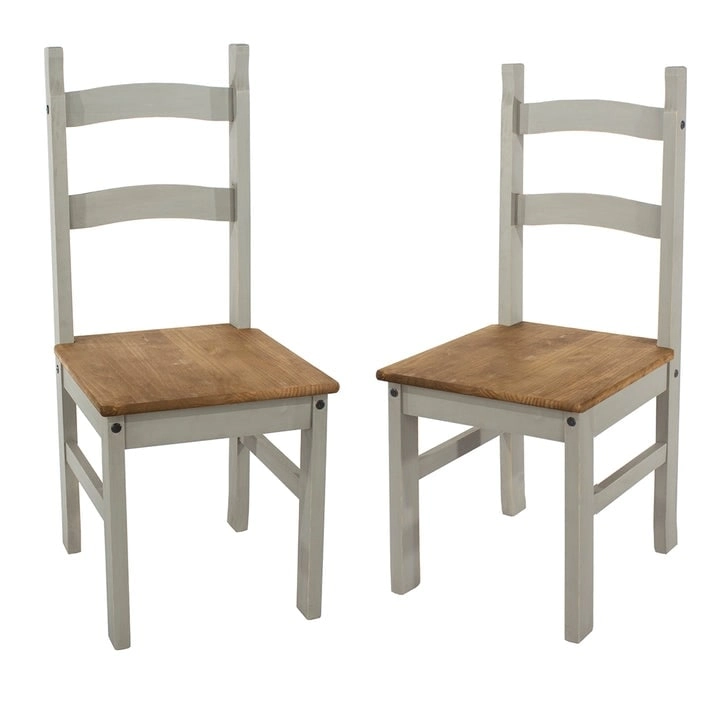 Solid Wood Dining Chairs (Set of 2) Farmhouse - Corona Collection