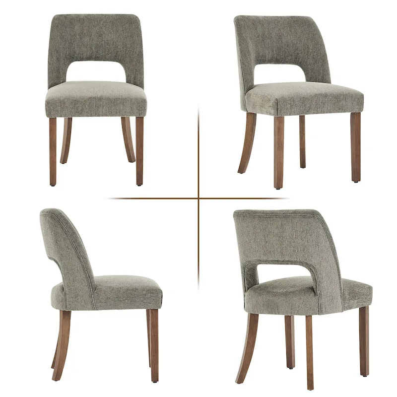 Set of 4 Fabric-upholstered Dining Chairs