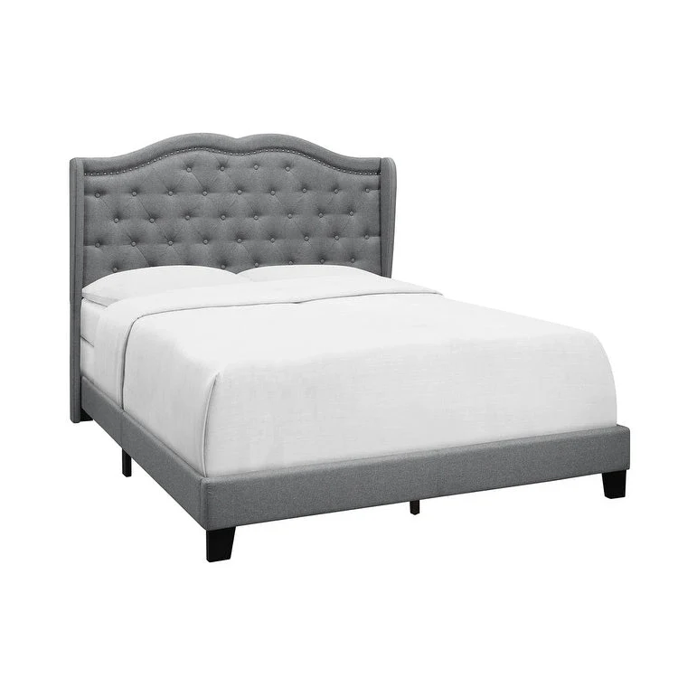 Aden Upholstered Wingback Panel Bed
