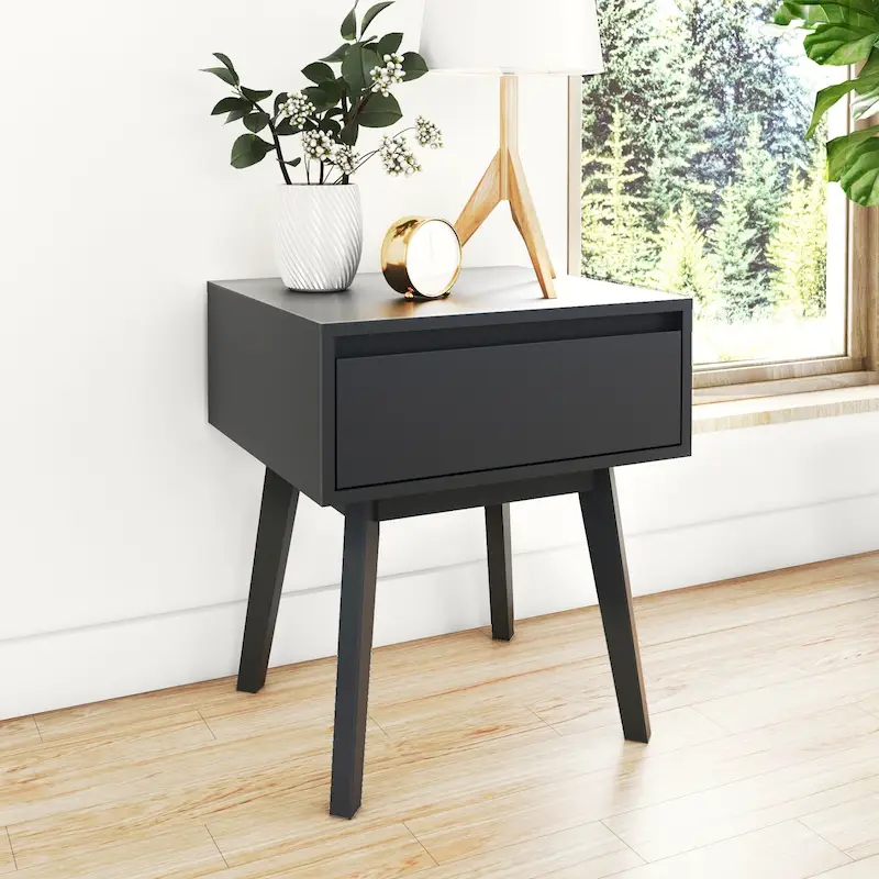 Max and Lily Scandinavian Nightstand with Drawer