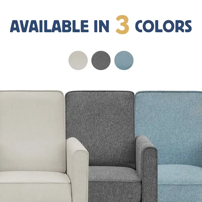 Traditional Fabric Recliner Chair with Footrest - 36.5