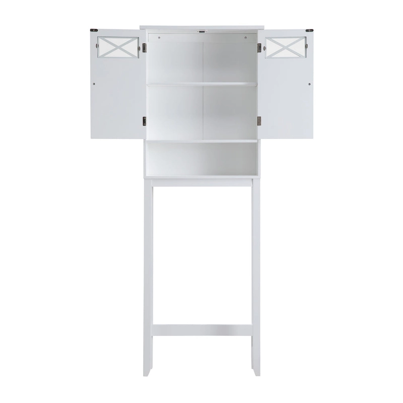 Teamson Home Dawson Over-the-Toilet Space Saver, White - 8 L x 25 W x 68 H