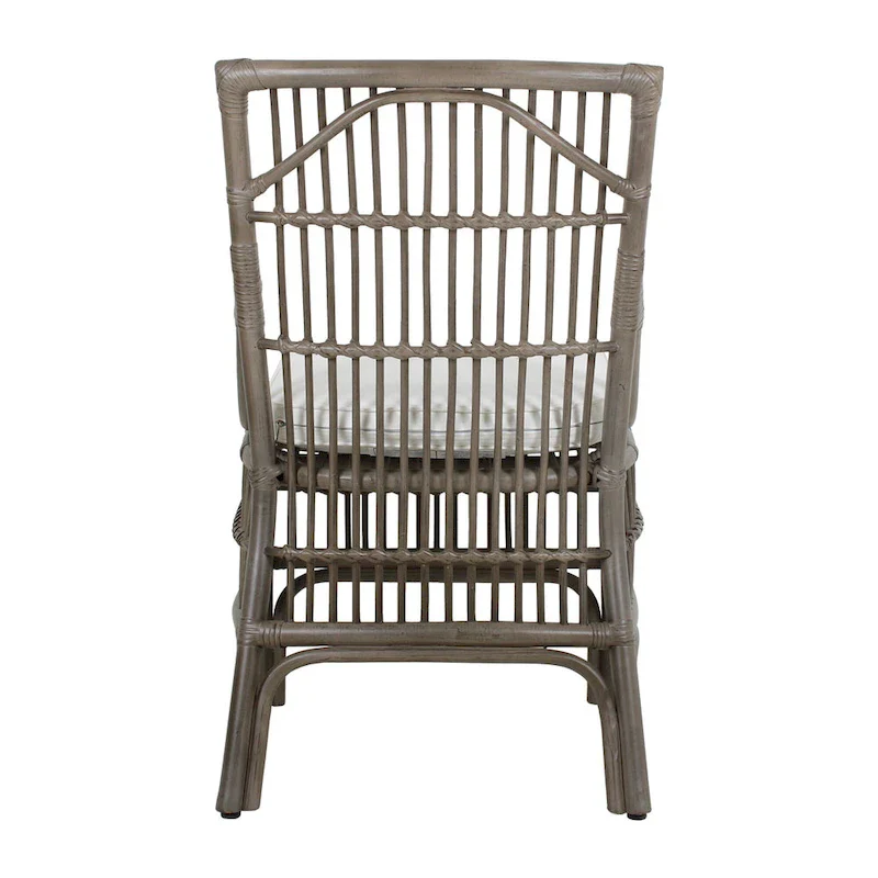 Rattan Slat Back Cushioned Dining Chairs, Set of Two by East at Main