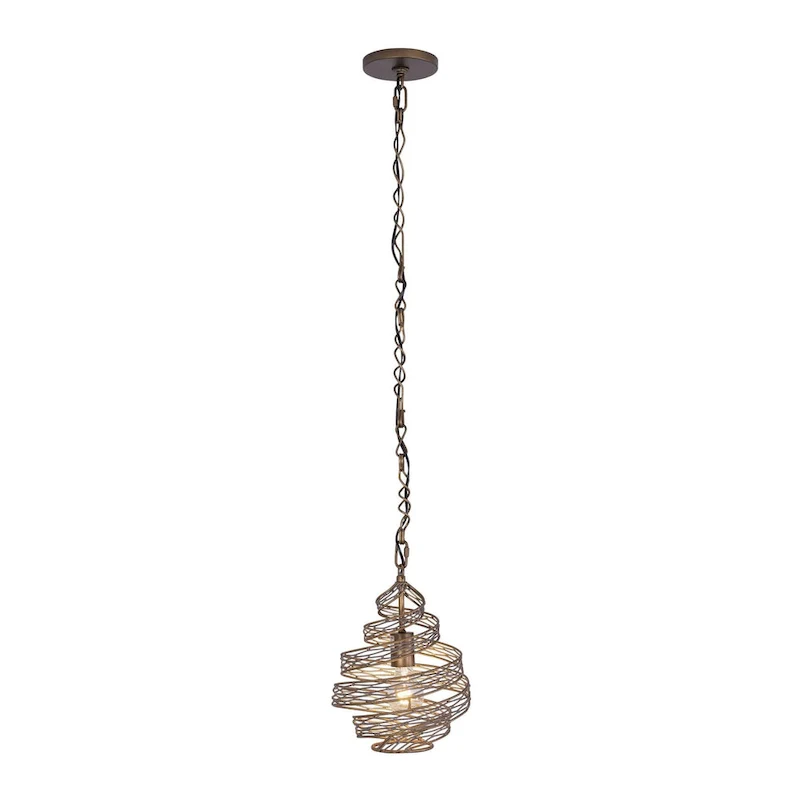 Flow Hand-Crafted Recycled Steel 1-Light Mini Pendant