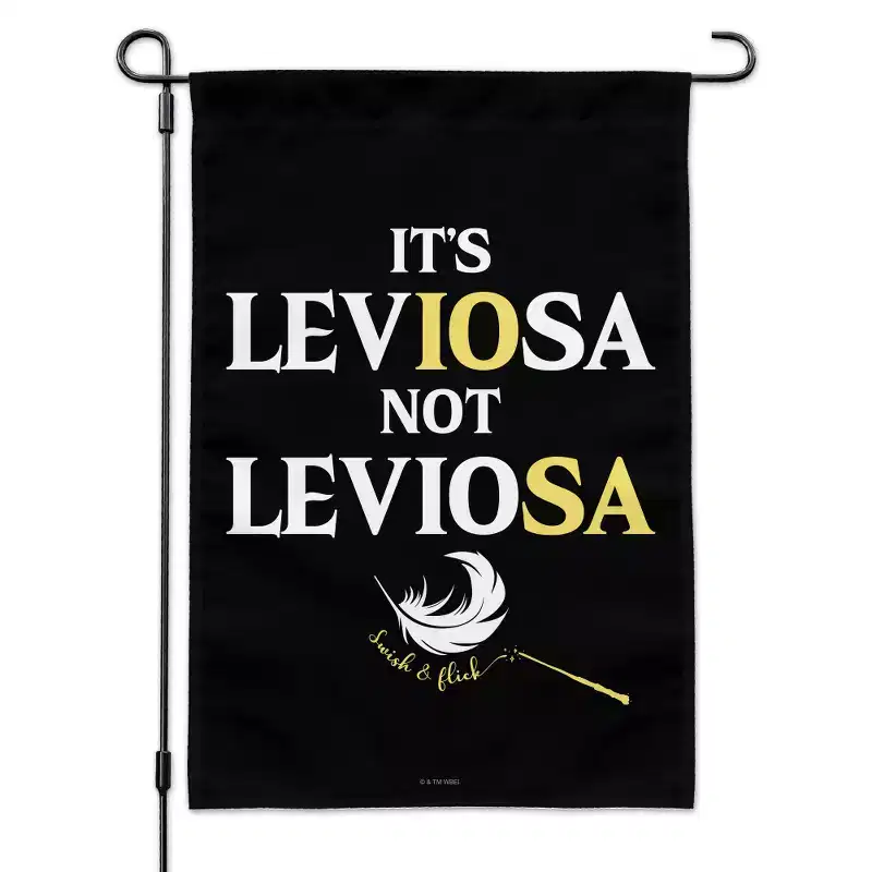Harry Potter It's LevIOsa Not LevioSA Garden Yard Flag with Pole Stand Holder