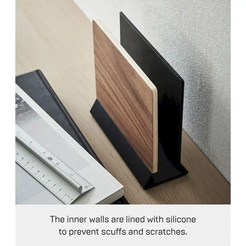 Yamazaki Home Slim Laptop Stand, Steel and Wood - L 2.44 x W 6.3 x H 5.91 inches