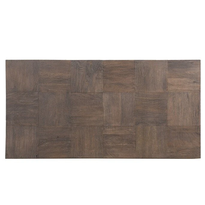 HomeRoots 59 Dark Brown And Black Solid Wood Coffee Table - 59