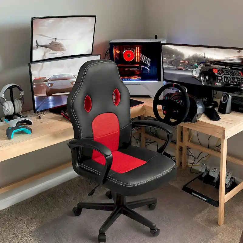 High Back Black Leather Office Gaming Chair