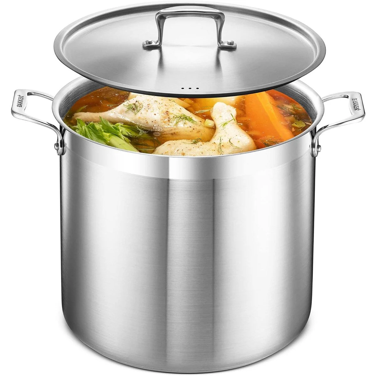 Stockpot - Brushed Stainless Steel - Heavy Duty Induction Pot