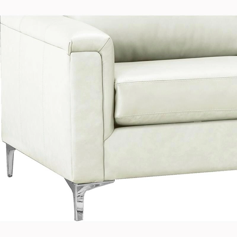 Malibu L-shaped Top-grain Leather Sectional Sofa - 122.5 x 85 x 36.5 x 35