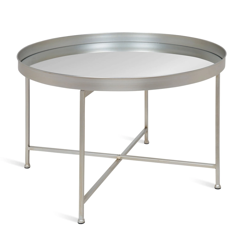 Kate and Laurel Celia Round Metal Coffee Table - 28.25x28.25x19