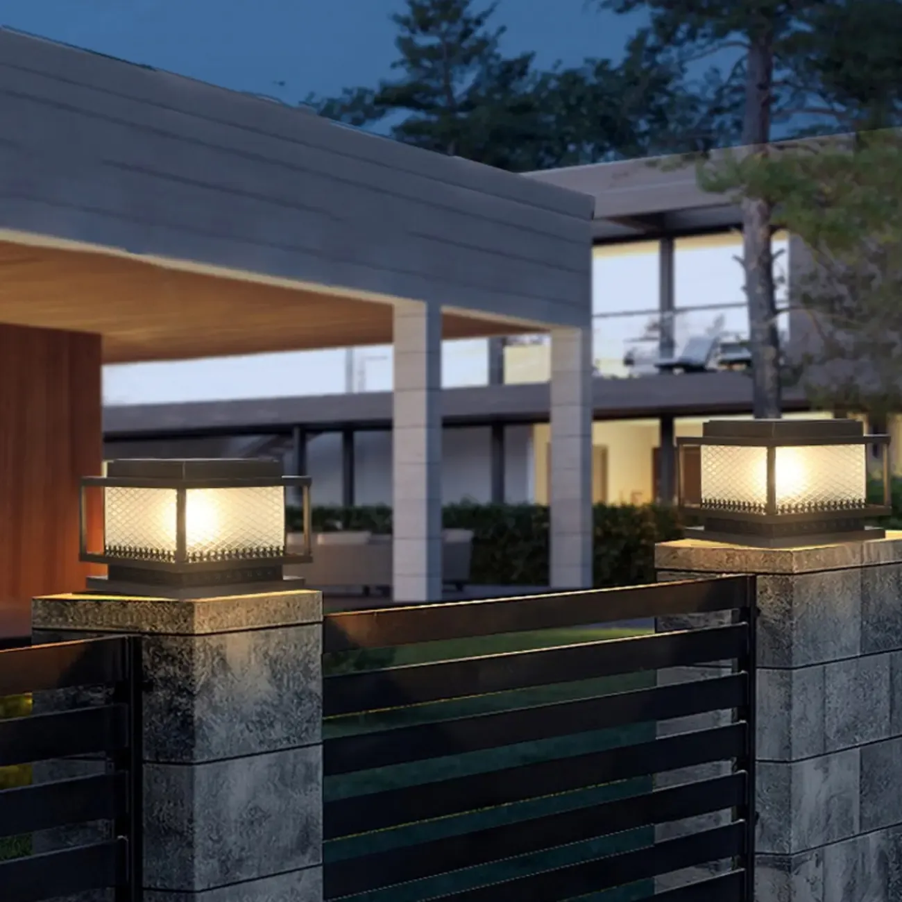 Vintage Decorative Glass Outdoor Table Lamp