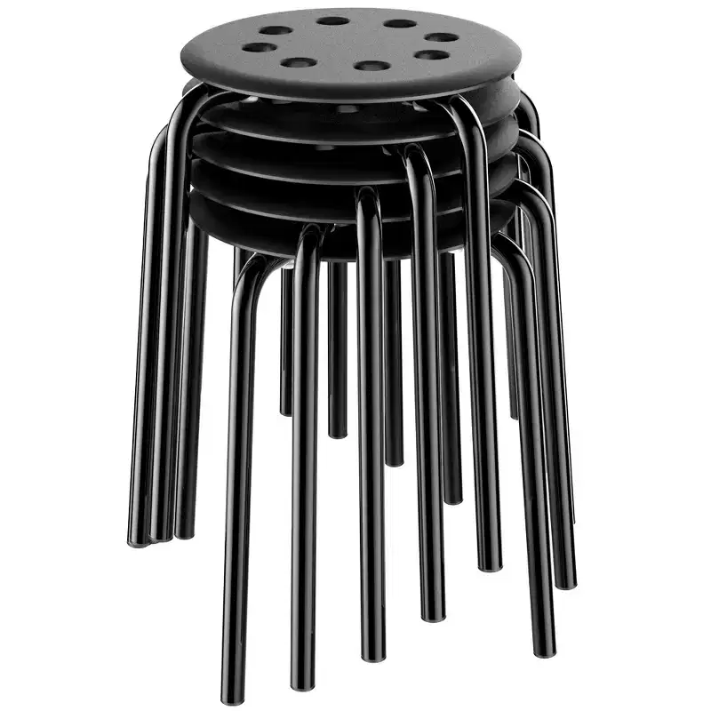 Yaheetech Portable 5 x Plastic Stack Stools Backless Classroom Seating