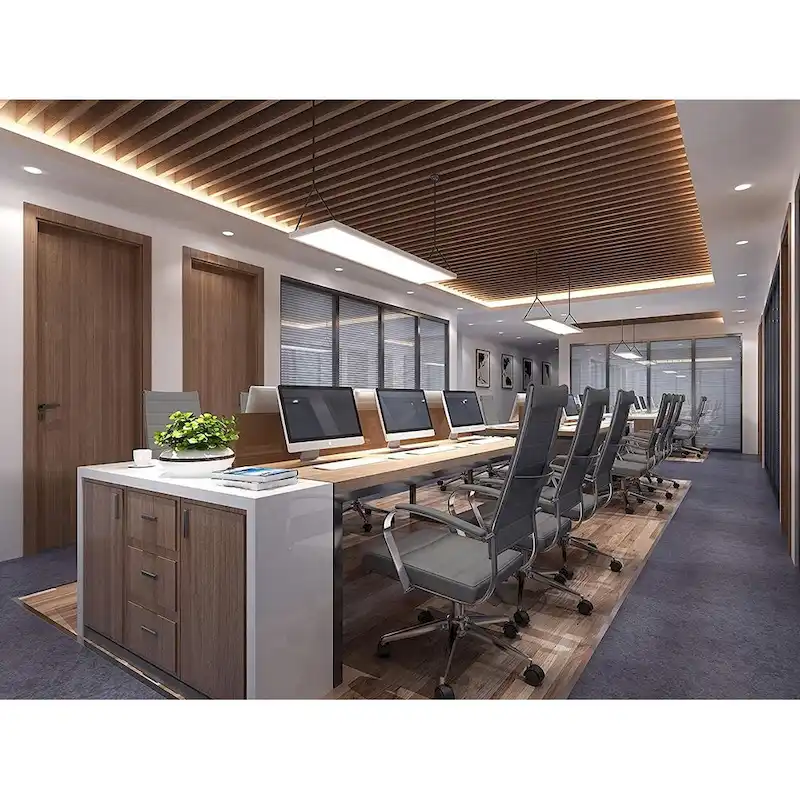 Modern High Back Office Chair Ribbed PU Leather Swivel Tilt Conference Room Computer Desk Cushion Seat Boss