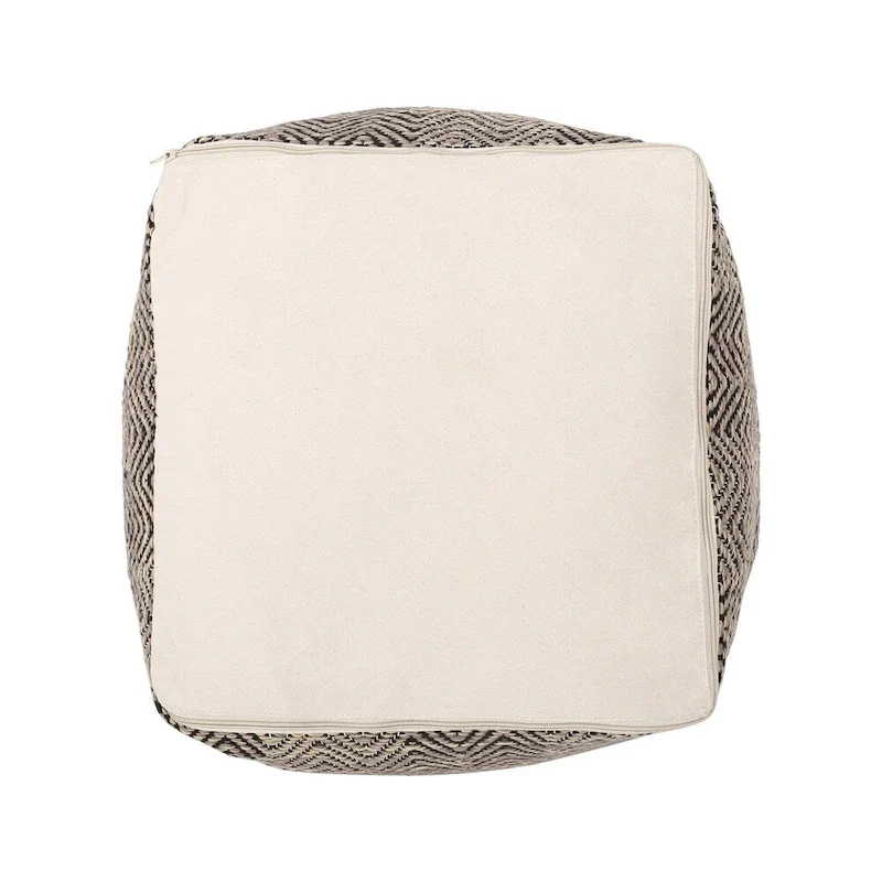 Bowmont Hand-Crafted Cotton Cube Pouf by Christopher Knight Home