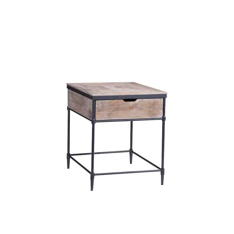 Fenway Mango Solid Wood Top Square End Table