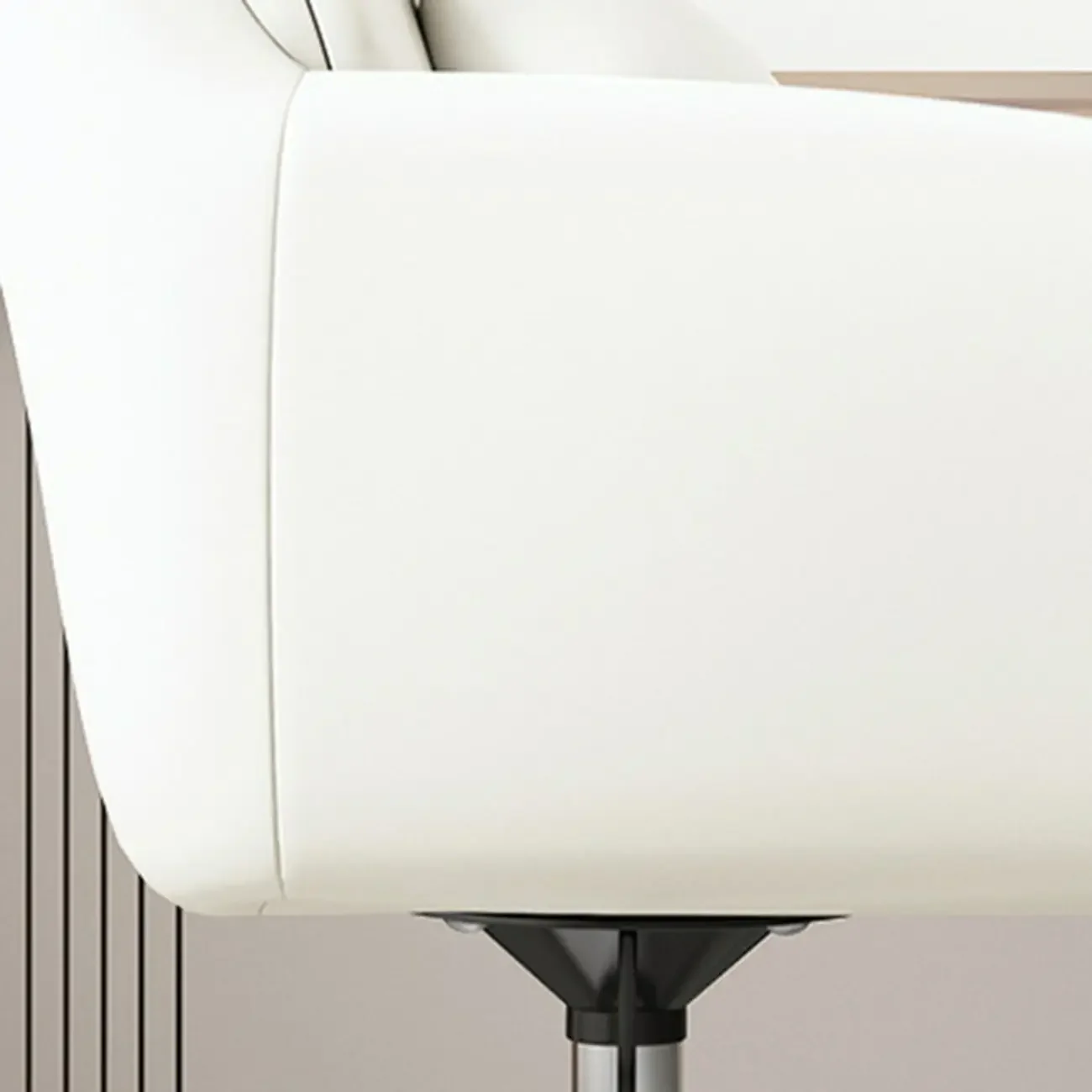 Modern White Grey Leather Swivel Office Chair