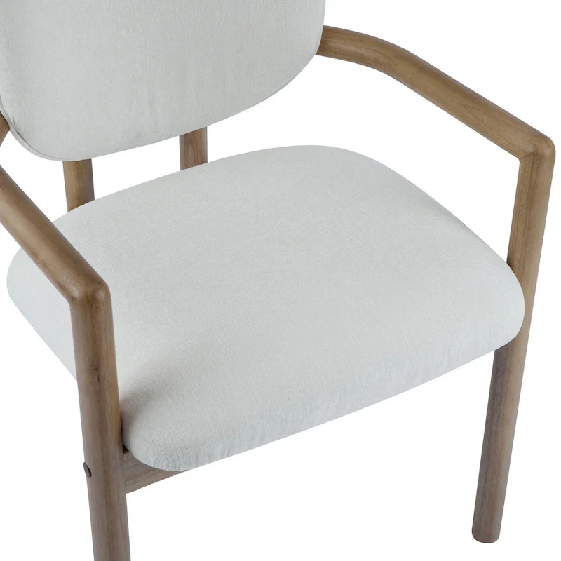 Upholstered Dining Chairs Set of 2, Side Chairs with Rubber Wood Legs, 300 LBS Weight Capacity