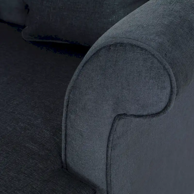 66 Upholstered Loveseat Chaise Lounge Chair with Birch Legs