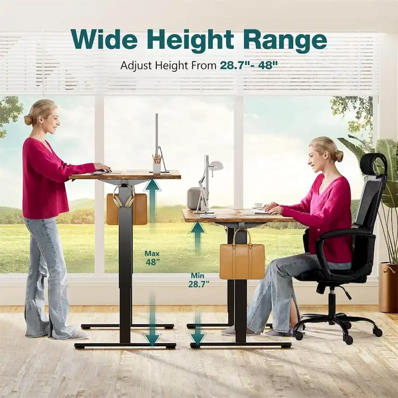 Electric Height Adjustable Standing Desk,Sit to Stand Computer Desk
