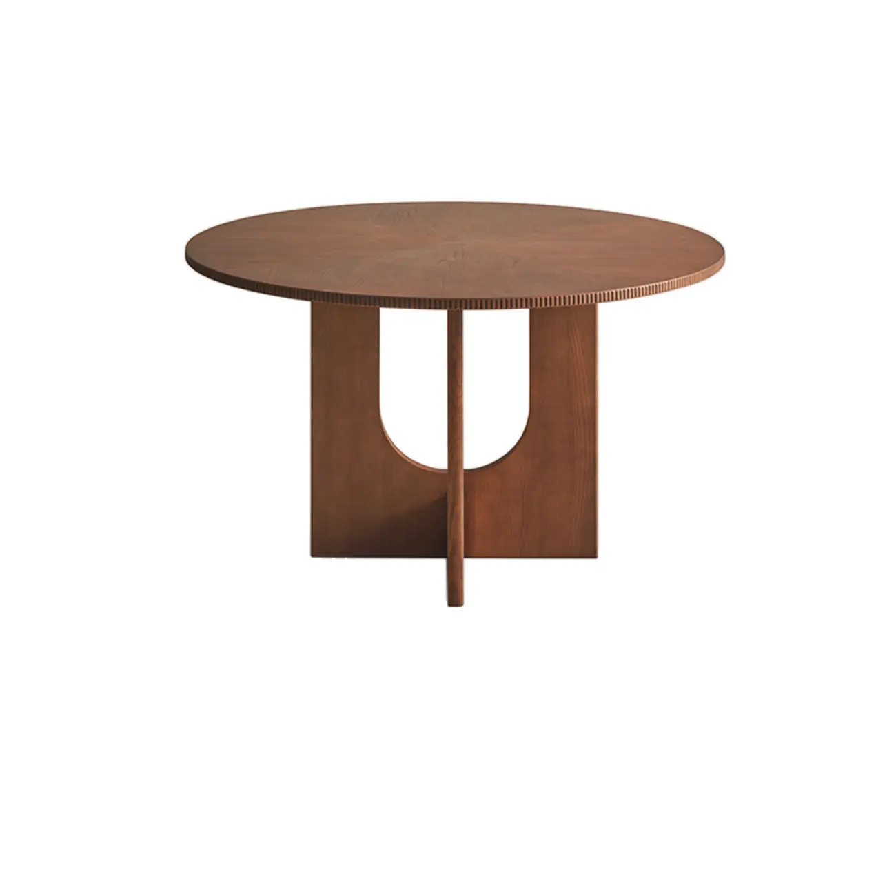 Modern Round Marble Top Pedestal Dining Table