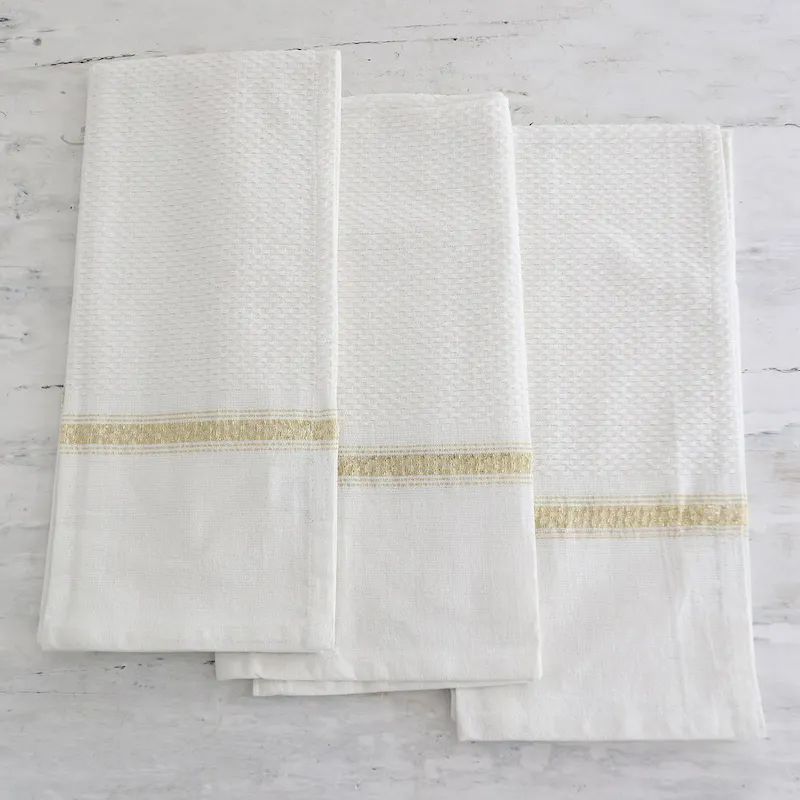 Novica Handmade Snow Sophistication Cotton Dish Towels (Set Of 3)