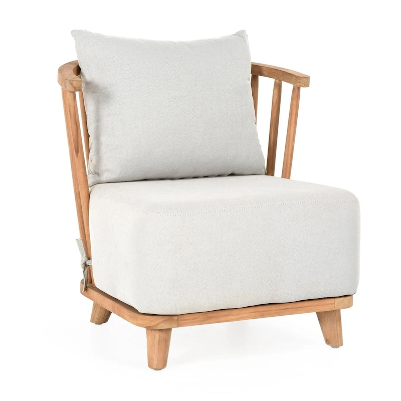Classic Home Hearst Outdoor Accent Chair Natural - 28.35Wx29.92Dx29.13H