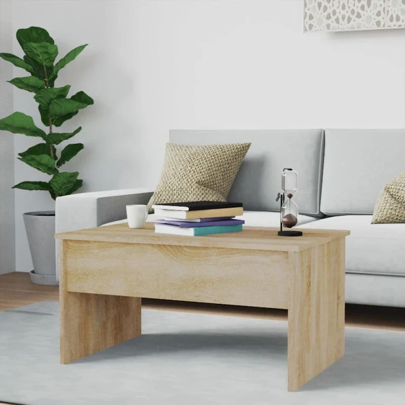 vidaXL Coffee Table Lift Top End Table Accent Side Sofa Table Engineered Wood - 31.5 x 19.9 x 16.3