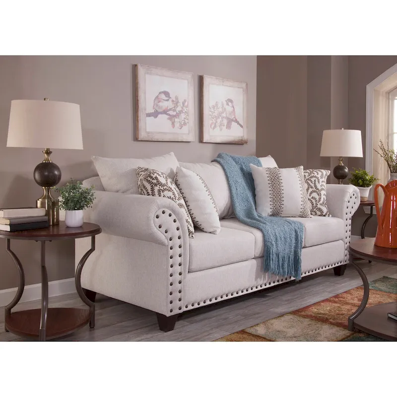 Traditional Linen Sofa