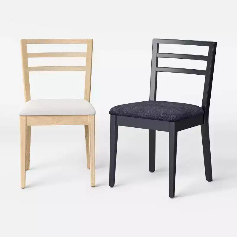 Set o2 Ladder Back Dining Chair with Padded Seat - Room Essentials