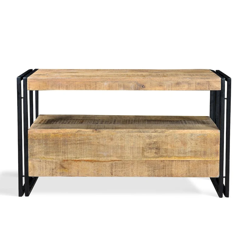 Timbergirl Reclaimed Wood TV cabinet with Double Drawers - 40x16x24