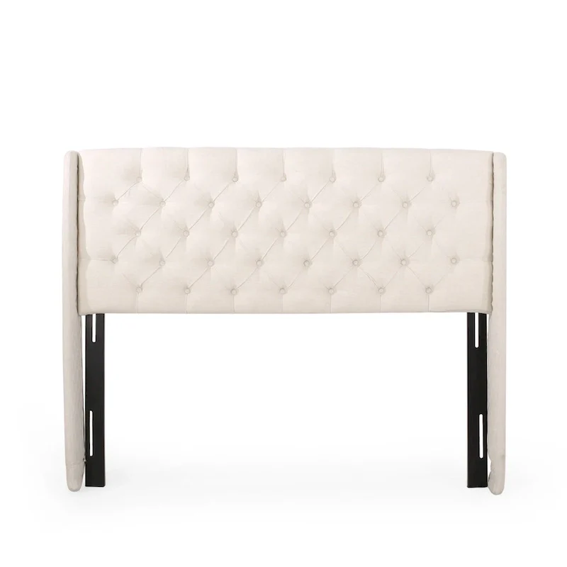 Queen Wingback Headboard - Button Tufted Diamond Stitch