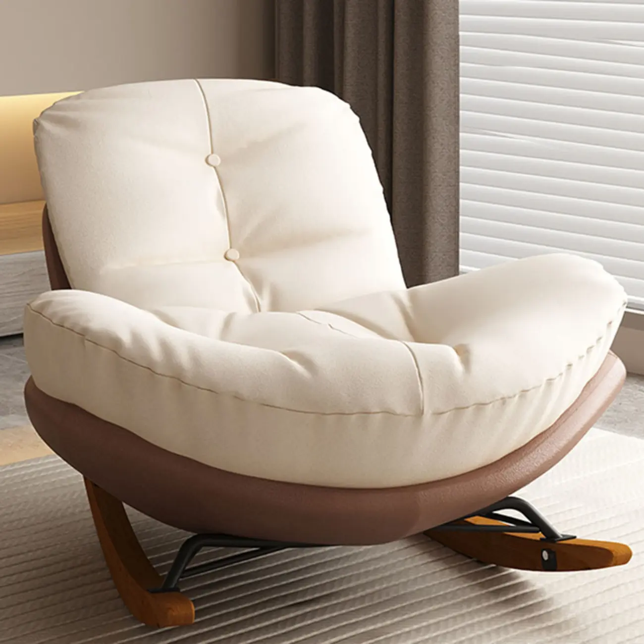 Modern Upholstered Rocking Chair for Stylish Living Rooms