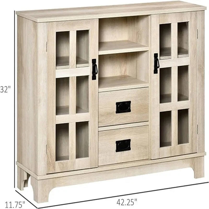 Sideboard Buffet Cabinet - 11.75D x 42.25W x 32H