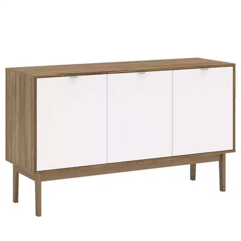 Sienna Sideboard Walnut/White - Polifurniture