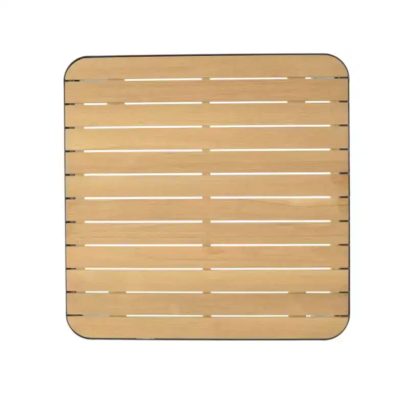 Amazonia Teak Wood 100% FSC and Aluminum Patio Coffee Table Black