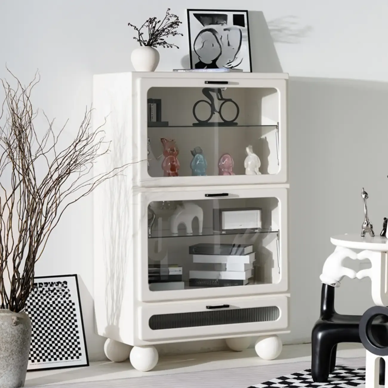 Modern Freestanding Accent Cabinet for Rectangular Shape